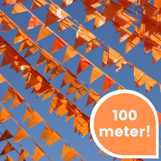 Oranje Vlaggenlijn - 100 meter!