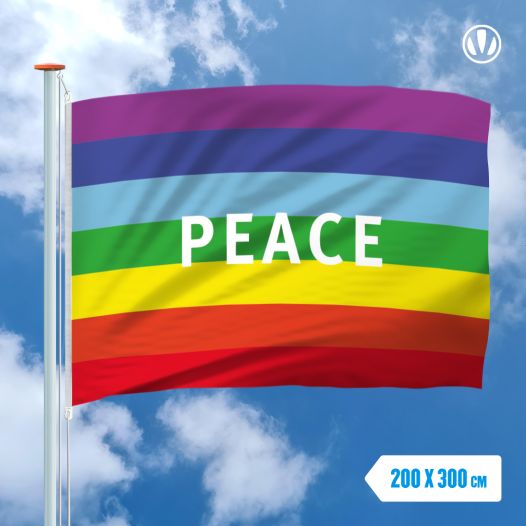 Peace vlag 200x300cm