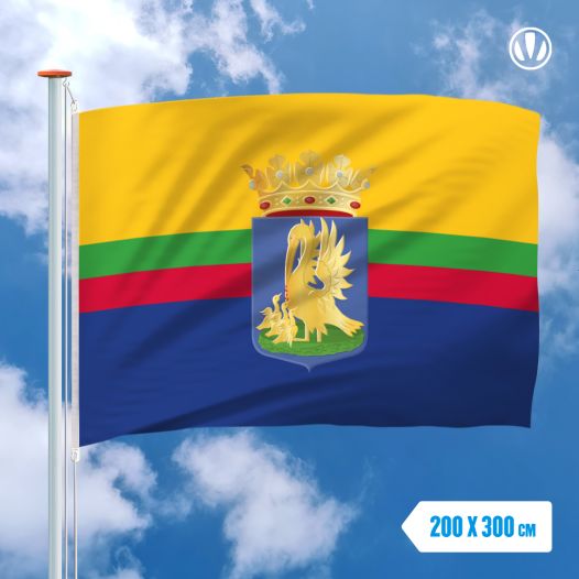 Vlag Appingedam met wapen 200x300cm