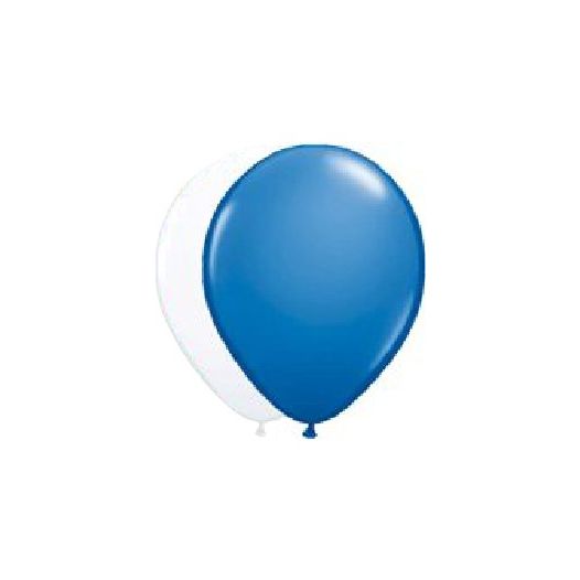 Ballonnen blauw wit - 10 stuks