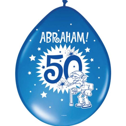 Ballonnen 50 Jaar Knalfeest Abraham   - 8 stuks