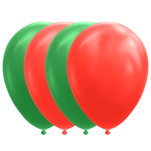 Ballonnen rood groen rood - 10 stuks