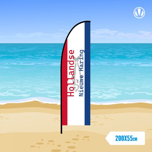 Haring beachvlag 250cm hoog