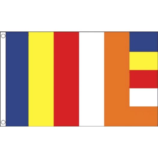 Vlag Boeddhisme 90x150cm