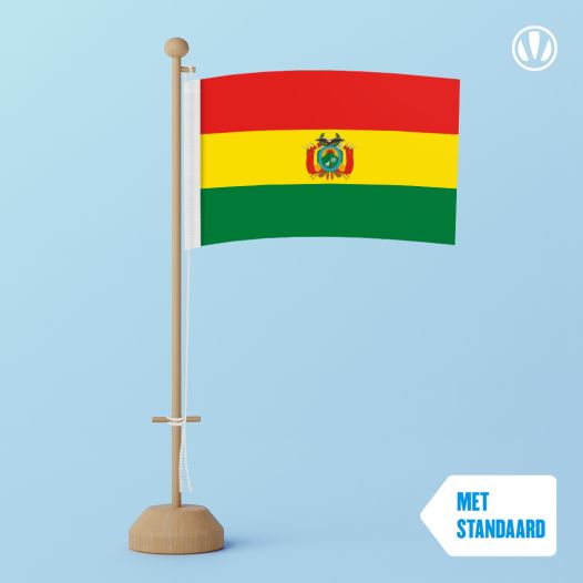 Tafelvlag Bolivia 10x15cm | met standaard