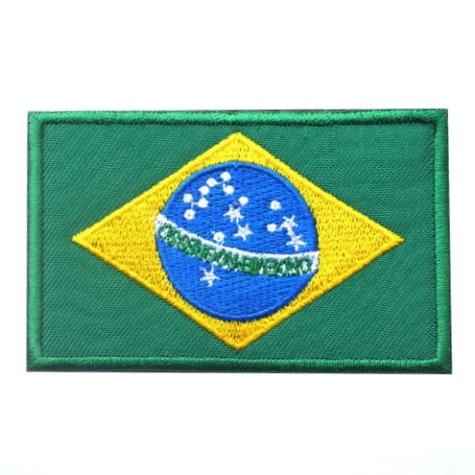 Braziliaanse vlag patch voor op kleding of rugzak