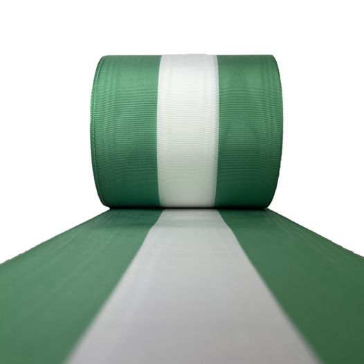 Sjerp lint groen wit groen 50mm breed | 25 meter