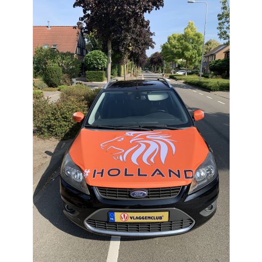 Oranje motorkap hoes Holland met Leeuw