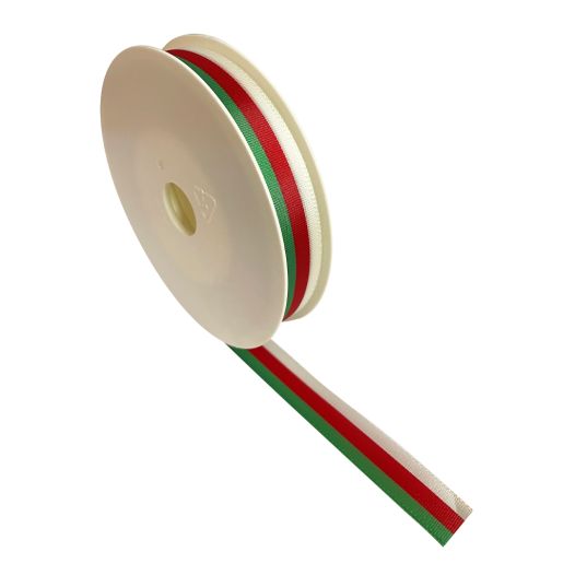 Lint rood groen wit - 25 meter | 15mm