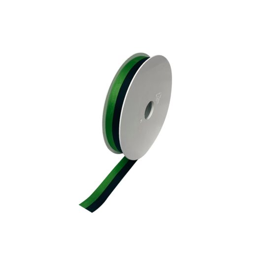 Lint zwart groen 15mm | Per meter