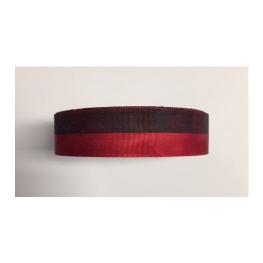 Medaille lint rood zwart 25mm | Per meter