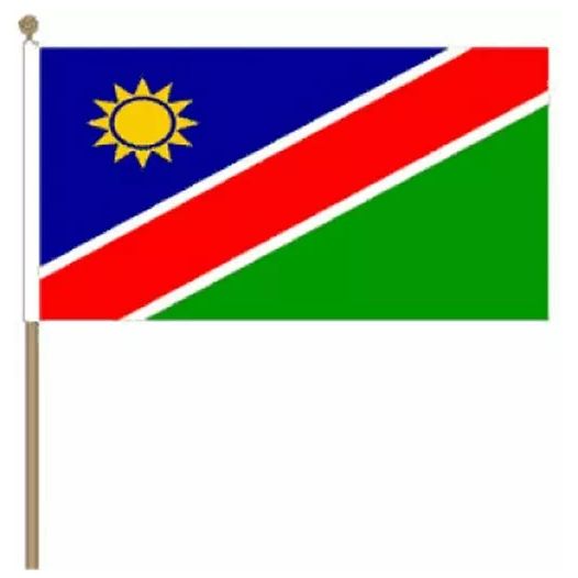 Zwaaivlag Namibie 15x22,5cm | stof