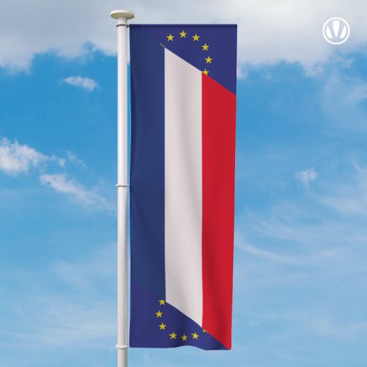 Banier Nederland met Europese Unie Vlag