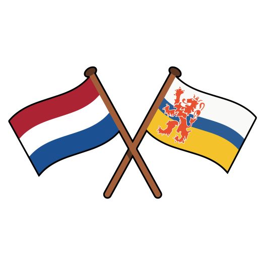 Sticker Nederlandse en Limburgse vlag