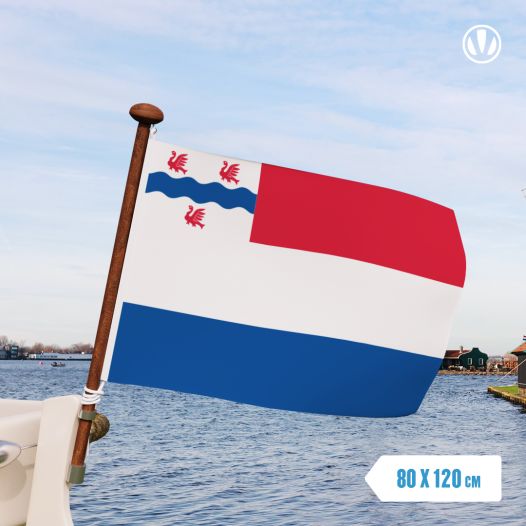 Vlag Nederland met inzet IJsselmuiden 80x120cm