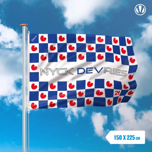 Nyck de Vries vlag 150x225cm