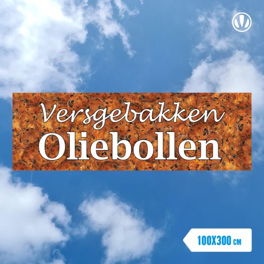 Oliebollen spandoek 100x300cm - PVC