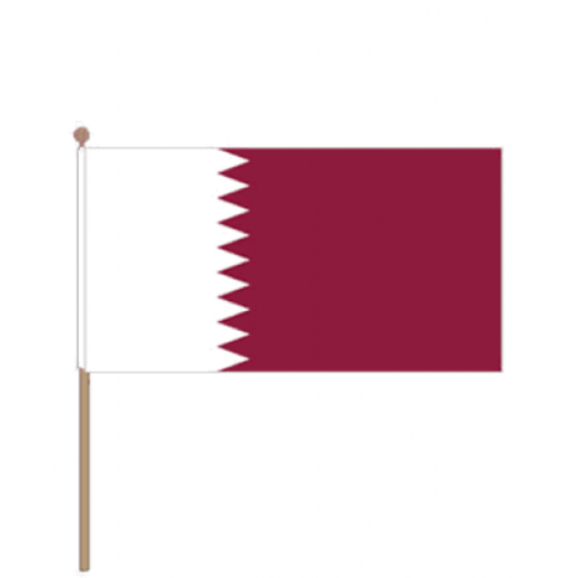 Zwaaivlag Qatar 15x22,5cm | Stof