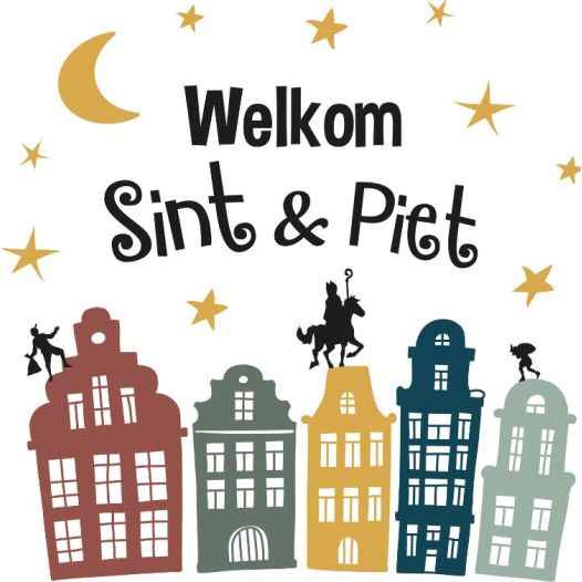 Raamstickers welkom Sint en Piet