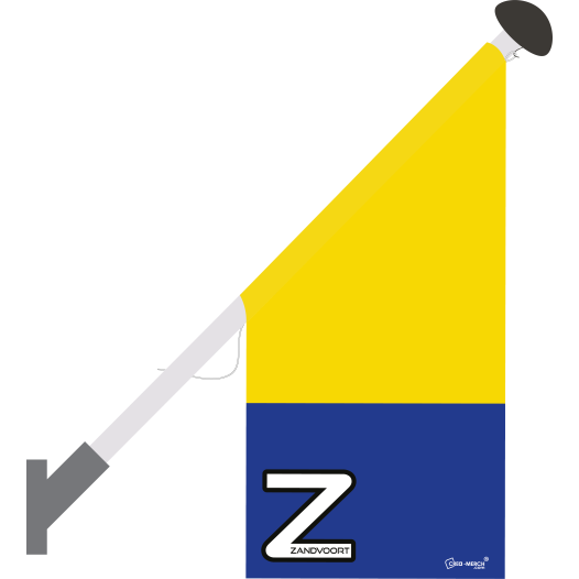 Zandvoort vlag Race 60x60x120cm