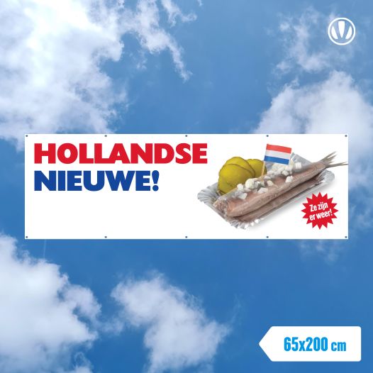 Spandoek Hollandse Nieuwe Haring 65x200cm - PVC