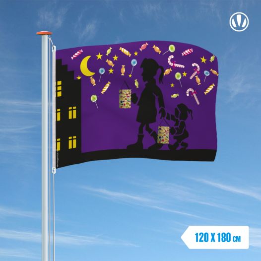 Vlag Sint Maarten herfst lampionnenoptocht 120x180cm