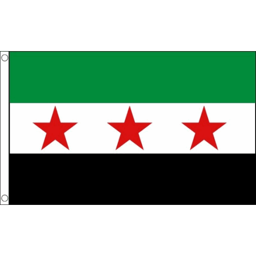 Syrische vlag met 3 sterren - 90x150cm | Best Value