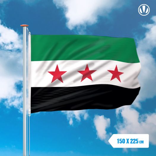 Syrische vlag met 3 sterren 150x225cm