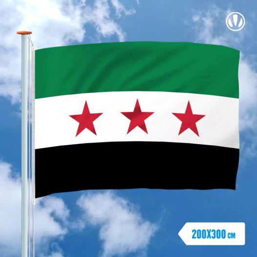 Syrische vlag met 3 sterren 200x300cm