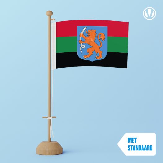 Tafelvlag Aalsmeer met Wapen 10x15cm | met standaard