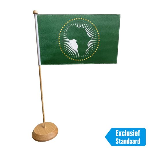 Tafelvlag Afrikaanse Unie XL 15x25cm - satijn