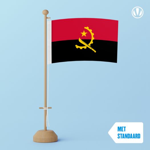 Tafelvlag Angola 10x15cm | met standaard