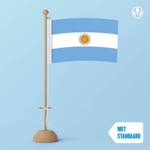 Tafelvlag Argentinie 10x15cm | met standaard