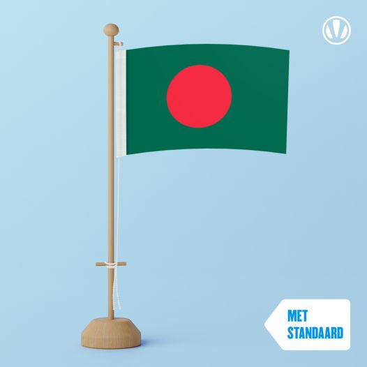 Tafelvlag Bangladesh 10x15cm | met standaard