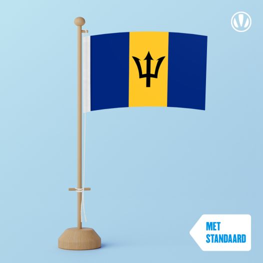 Tafelvlag Barbados 10x15cm | met standaard