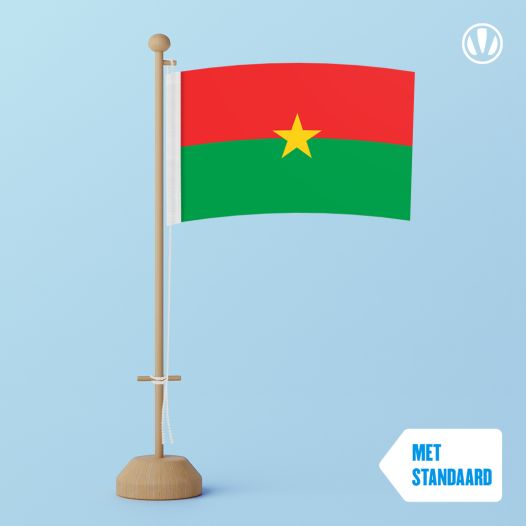 Tafelvlag Burkina Faso 10x15cm | met standaard