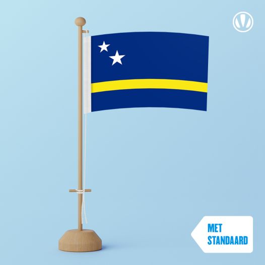 Tafelvlag Curacao 10x15cm | met standaard