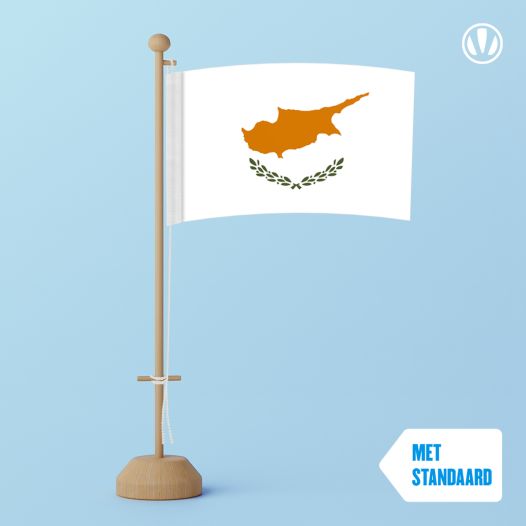 Tafelvlag Cyprus 10x15cm | met standaard