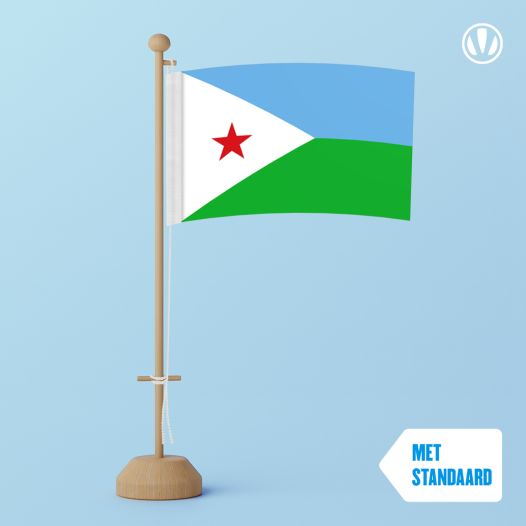 Tafelvlag Djibouti 10x15cm | met standaard