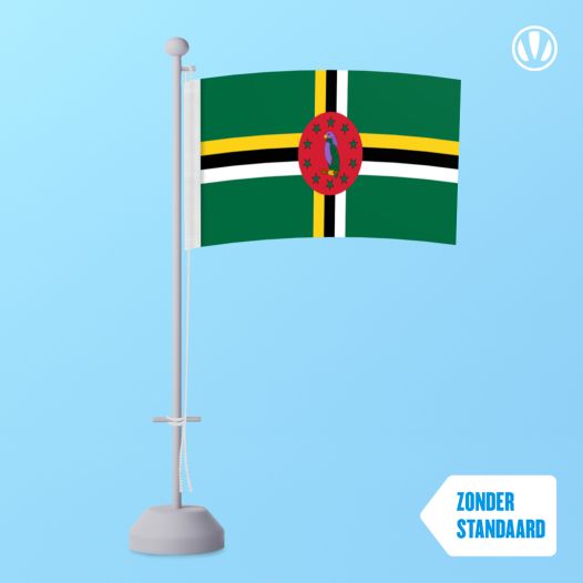 Tafelvlag Dominica 10x15cm