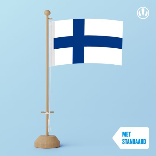 Tafelvlag Finland 10x15cm | met standaard