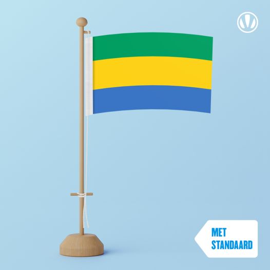 Tafelvlag Gabon 10x15cm | met standaard