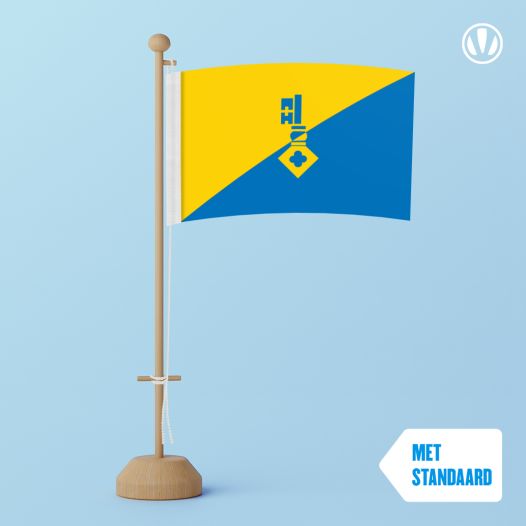 Tafelvlag Gilze en Rijen 10x15cm met standaard