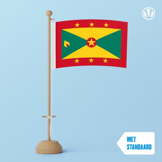 Tafelvlag Grenada 10x15cm | met standaard