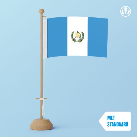 Tafelvlag Guatemala 10x15cm | met standaard