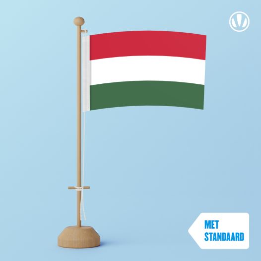 Tafelvlag Hongarije 10x15cm | met standaard