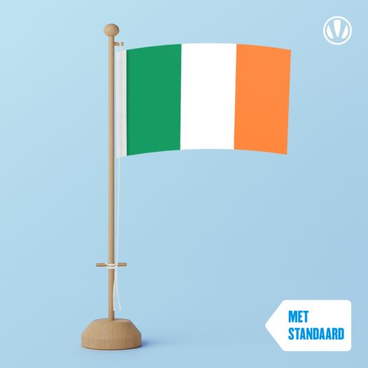 Tafelvlag Ierland 10x15cm | met standaard