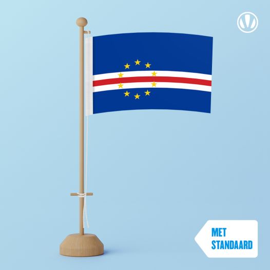 Tafelvlag Kaapverdische Eilanden met standaard