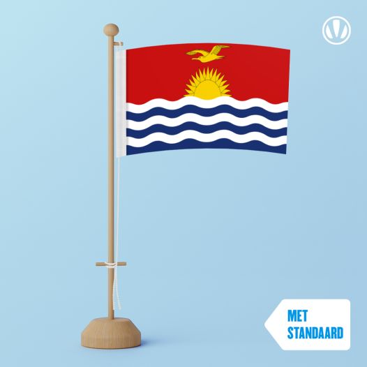 Tafelvlag Kiribati 10x15cm | met standaard