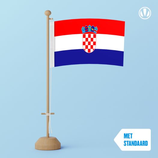 Tafelvlag Kroatie 10x15cm | met standaard